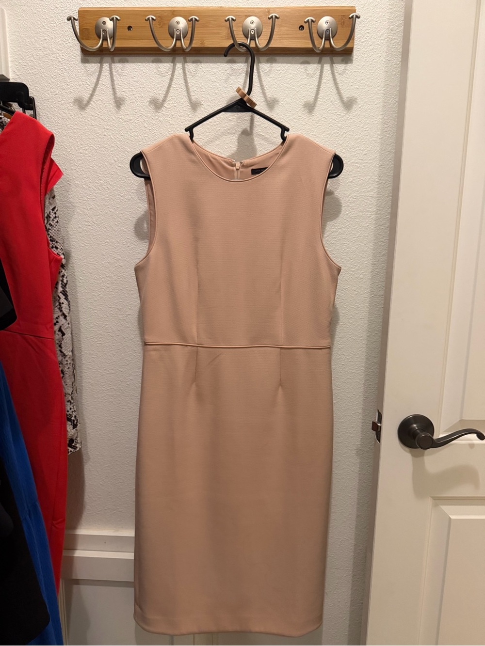 Ann Taylor Sleeveless Nude Sheath Dress